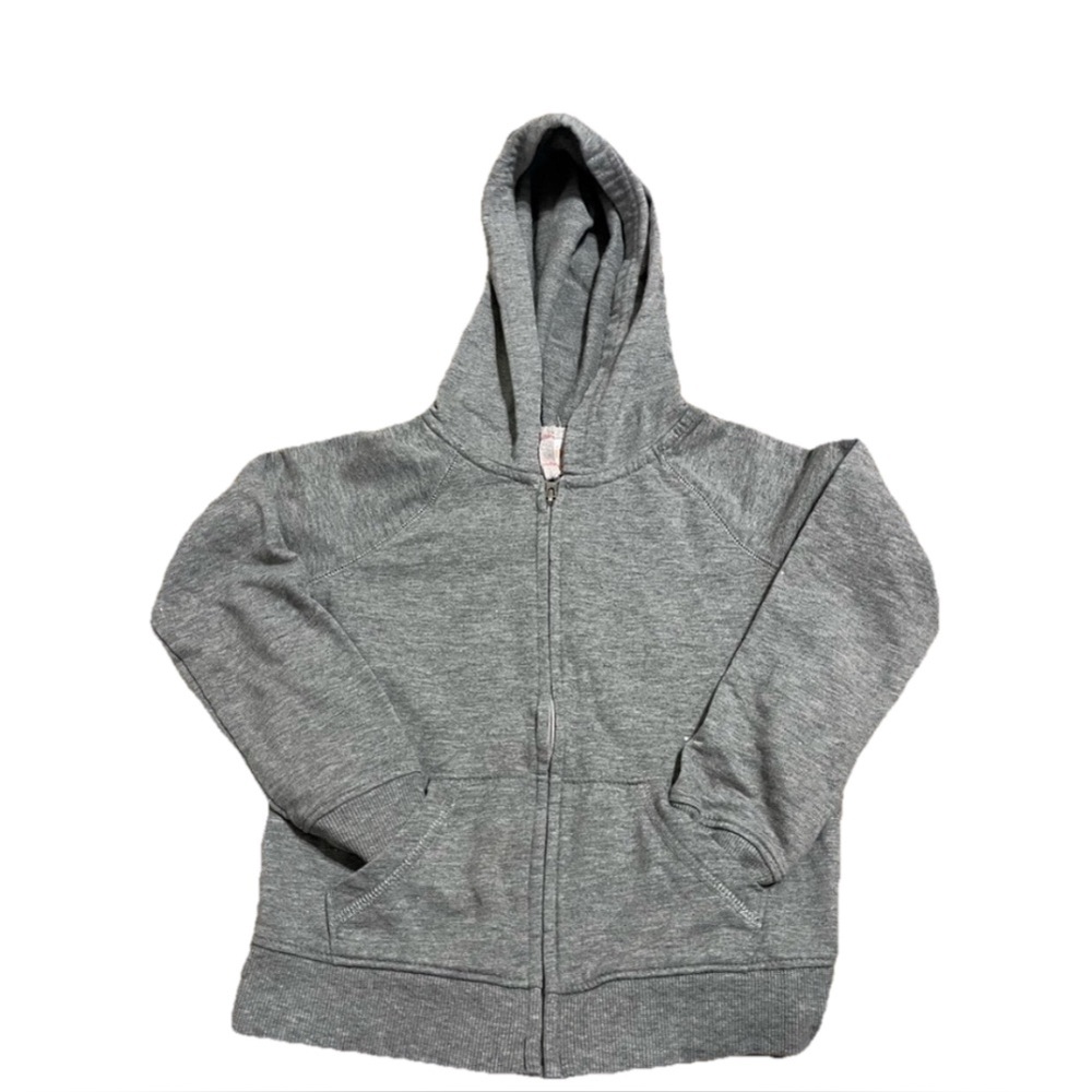 Jumping beans gray sparkle zip up hoodie 4t